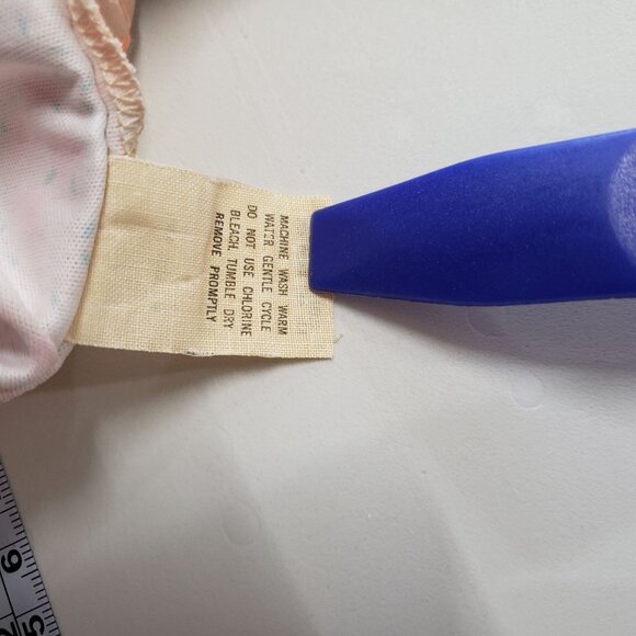 Vintage 70s Floral Midi Skirt Elastic Waist Lightweight Pastel Ombre Floral Boho - Picture 5 of 5